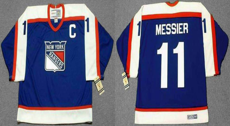 2019 Men New York Rangers #11 Messier blue style2 CCM NHL jerseys